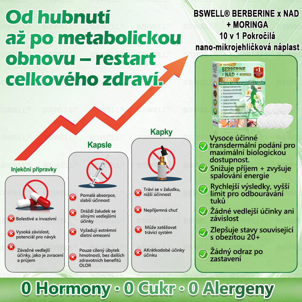 BSWELL® Nano mikrovpichová zeštíhlující náplast✨(Stačí použít pouze jednou denně – viditelné změny již za 28 dní) ✅Bezbolestná, dlouhotrvající, zaměřená na řešení cukrovky, obezity a kardiovaskulárních onemocnění
